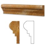 Gold Double Ogee Travertine Molding 2 Gold Travertine Double Ogee Product Pic