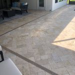 Ivory 6"x12" Travertine Paver 8 Ivory-6×12-Travertine-Paver-Poolside-Outside-Project-pic