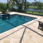 Ivory 6"x12" Travertine Paver 9 Ivory-6×12-Travertine-Paver-Poolside-Project-pic