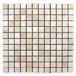 Ivory 1"x1" Travertine Mosaic 1 Ivory-Travertine-Tumbled-1×1-Mosaic-Product-Pic