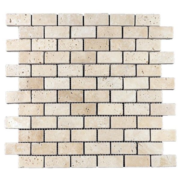 Ivory-Travertine-Tumbled-1x2-Mosaic-Product-Pic