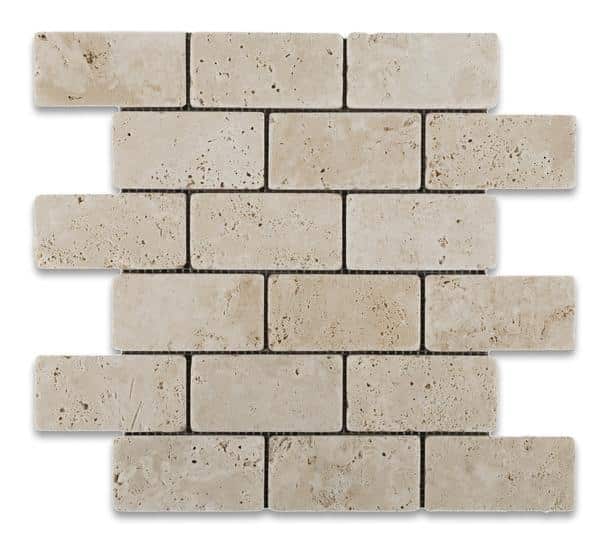 Ivory-Travertine-Tumbled-2x4-Mosaic-Product-Pic
