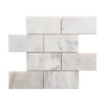Bianco Ibiza 3"x6" Subway Marble Mosaic 2 bianco ibiza 3x6 marble mosaic tile Product Pic