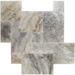 Silver French Pattern Travertine Tile 1 silver-travertine-french-pattern-set-Product-Pic