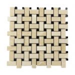 Botticino Basketweave Marble Mosaic 1 Botticino-Basketweave-Mosaic-Tile-Product-Pic