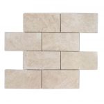 Cappuccino 3"x6" Subway Marble Mosaic 2 Cappuccino 3x6 mosaic Marble Tile Product Pic