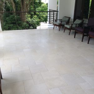 French Vanilla 8 French Vanilla Marble Tile Balcony Project Pic