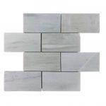 Ice White 3"x6" Subway Marble Mosaic 2 ice white 3x6 subway marble mosaic tile product pic