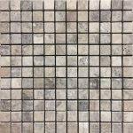 Silver 1"x1" Travertine Mosaic 1 1×1-Silver-Tumbled-Travertine-Mosaic