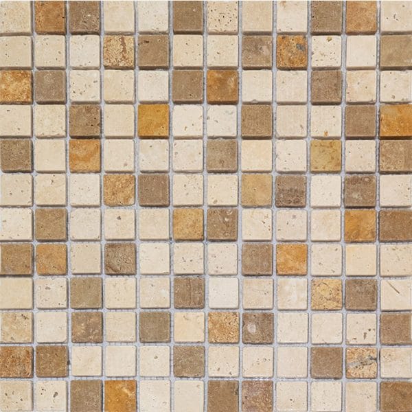 1x1-Mix-Multi-Color-Tumbled-Travertine-Mosaic