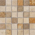 Mix-Multi Color 2"x2" Travertine Mosaic 1 2×2-Mix-Multi-Color-Travertine-Mosaic
