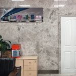 Tundra 24"x24" Marble Tile 3 Tundra-Grey-Marble-Office-Wall-project-Jobside-pic-1-1