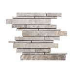 Tundra Gray Strip Bar Marble Mosaic 2 stoneline tundra grey strip bar marble mosaic tile5