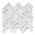 Bianco Carrara Herringbone Marble Mosaic 1 bianco-carrara-herringbone-marble-mosaic