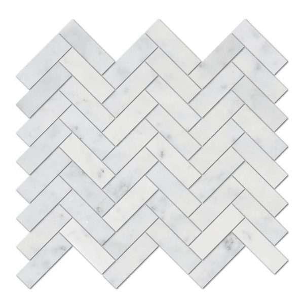 bianco-carrara-herringbone-marble-mosaic