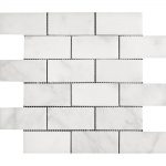 White Carrara 2"x4" Subway Marble Mosaic 1 white-carrara-2×4-marble-mosaic