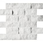 White Carrara 2"x4" Splitface Ledger 2 white carrara 2x4 splitface ledger