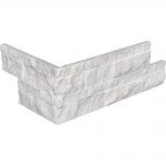 White Carrara Splitface Ledger Corner 2 white carrara splitface ledger corner